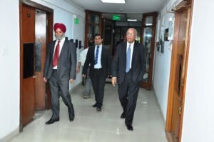 R.C.Bhargava (RCB), Chairman of Maruti Suzuki arriving at Transport Bhawan