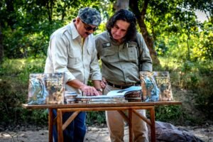 Bob with Claudio Sillero, Head of Conservation, Born Free