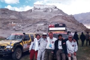 Bob and Suvir with Team Japan at a monastery in Ladakh