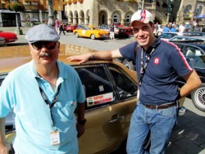 The Indo German Team in a pretty town square