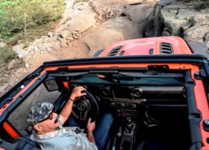 Bob enjoying open top off-roading in one the best SUVs in the world