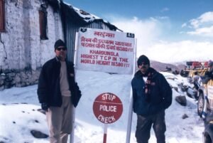 In those days, the road to Khardung La was narrow and broken