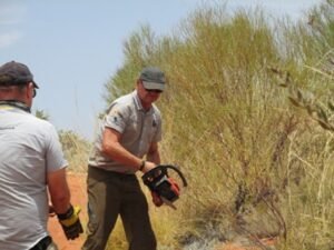 At places where the bush was too thick, we had to hack our way through