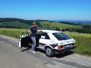 Carolin and the pretty German countryside